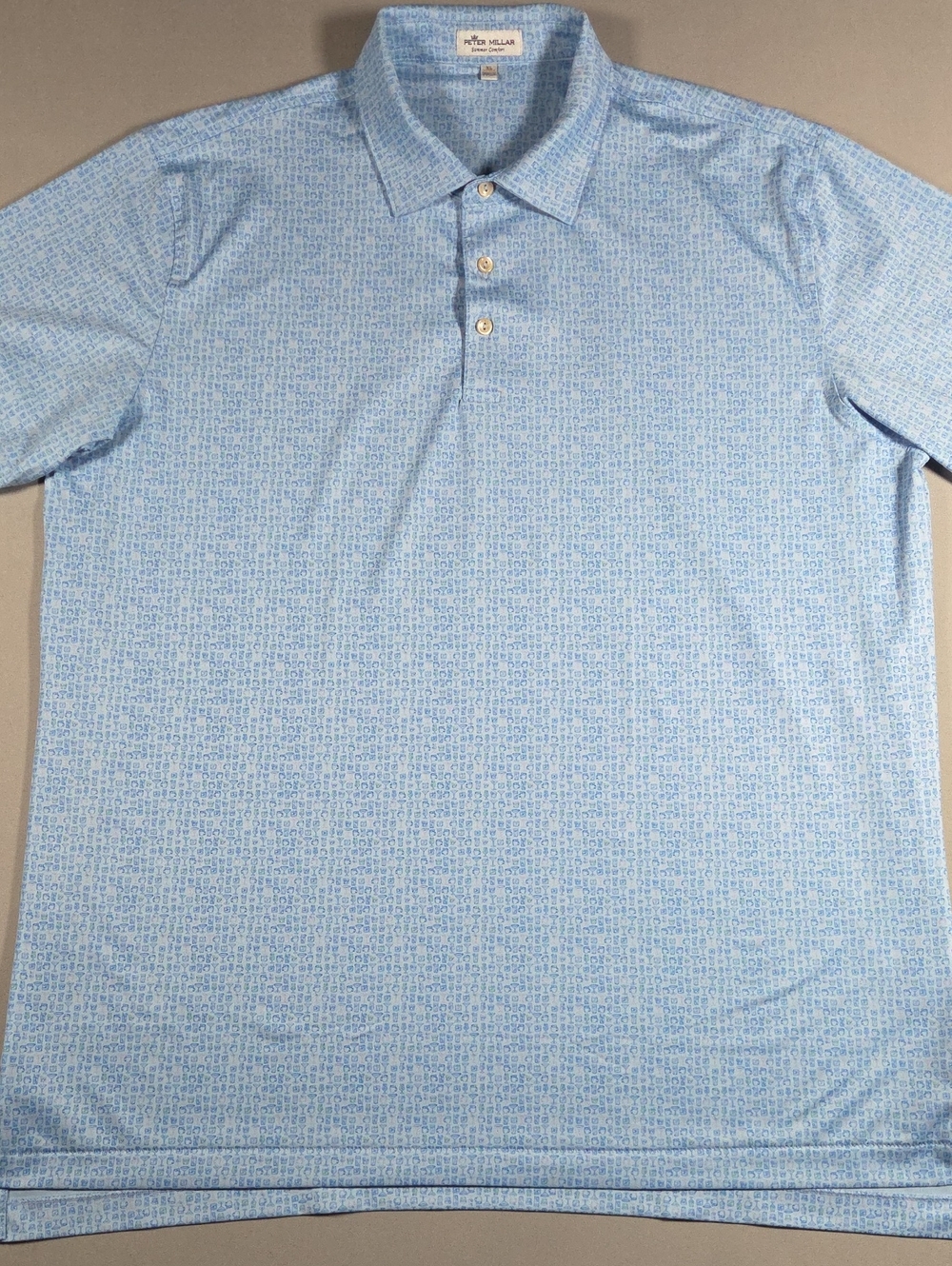 Peter Millar Drink Mix Pattern Light Blue XL - Picture 7 of 9